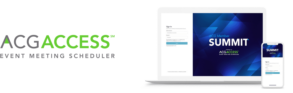 ACG Access Event Meeting Scheduler ACG Access Event Meeting Scheduler