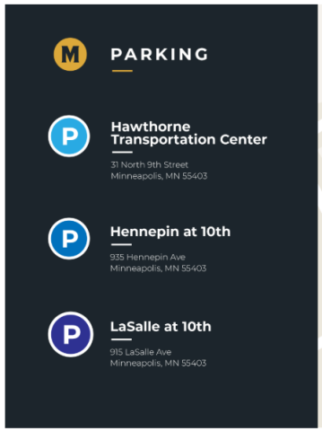 the arts parking