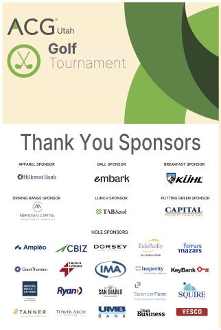 2025 Golf Sponsors