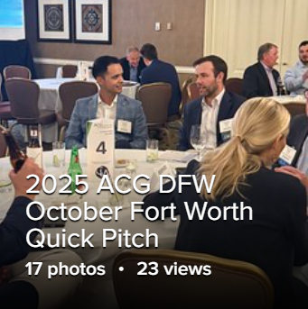 2025 ACG DFW Fort Worth Quick Pitch
