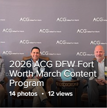 2026 ACG DFW Fort Worth March Content Program