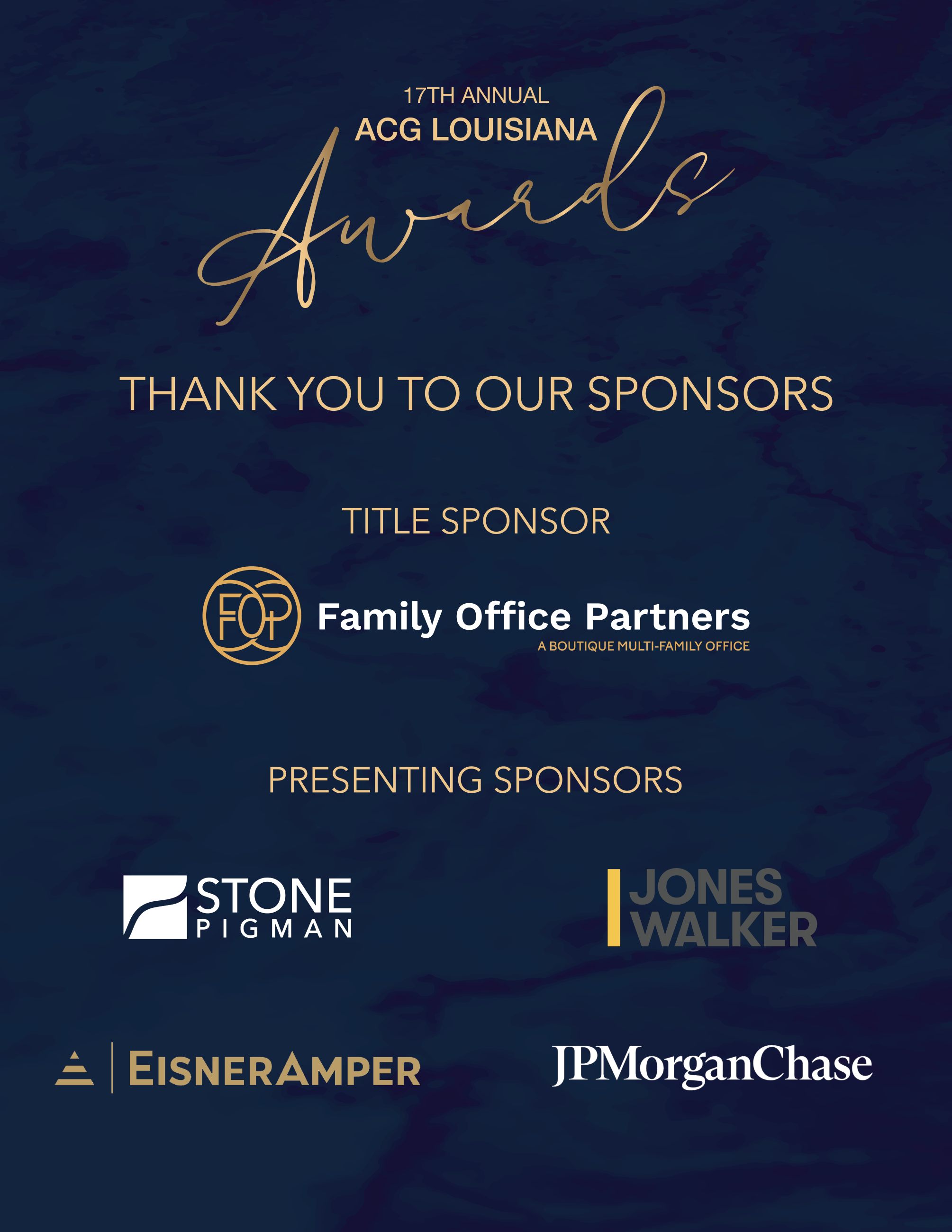 17th annual awards sponsors