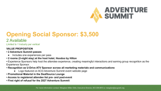 Sponsorship Opportunities