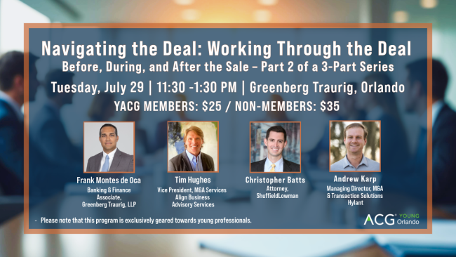 SOLD OUT - Navigating the Deal: Working Through the Deal (Before ...