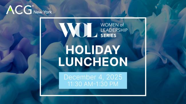 2025 ACG NY Women of Leadership Series – Holiday Luncheon | ACG New York