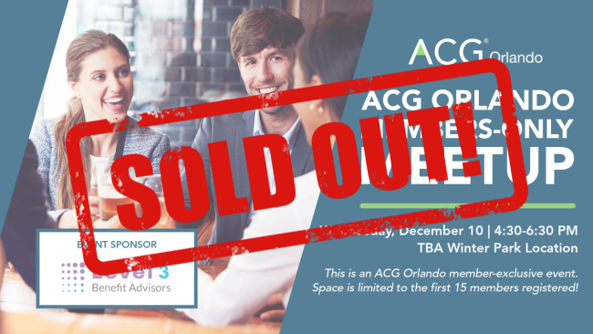 SOLD OUT - ACG Orlando Members-Only Meetup (December 2025) | ACG Orlando