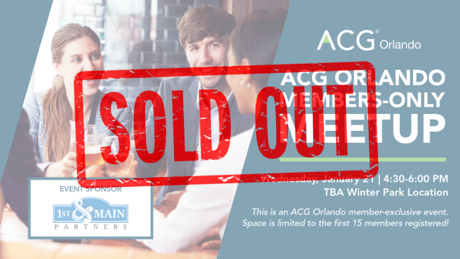 ACG Orlando Members-Only Meetup (January 2026) | ACG Orlando