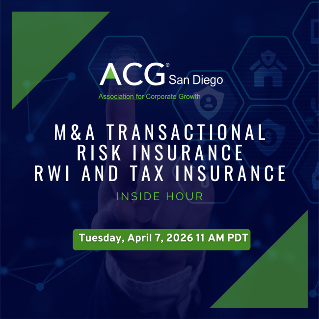 ACGSD | Inside Hour: M&A Transactional Risk Insurance: RWI and Tax ...