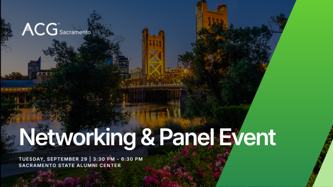 ACG Sacramento | Networking Program, September 2026