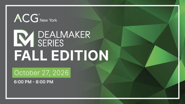 2026 ACG NY DealMaker Series - Fall Edition