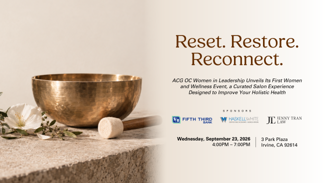 ACG OC Women's First Annual Wellness Event | 09.23.2026