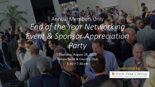 End of the Year Networking & Sponsor Appreciation Social (members only ...