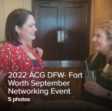 2022 ACG DFW Fort Worth September Networking Event.