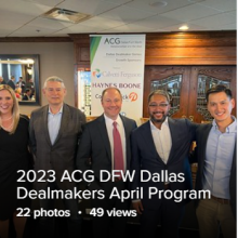 2023 ACG DFW Dallas Dealmakers April Program