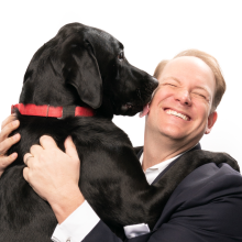 Tom Thill with his dog Ace