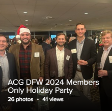 ACG DFW Dallas Members Only Holiday Party