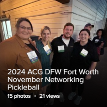 ACG DFW Fort Worth November Networking Pickleball