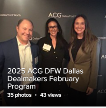 2025 ACG DFW Dallas Dealmakers February Program.
