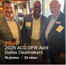 2025 ACG DFW Dallas Dealmakers April Program