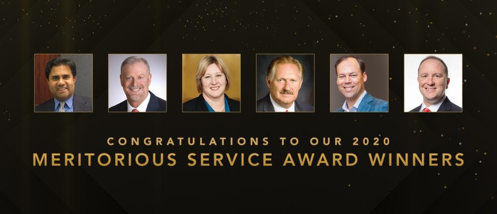 Congratulations to Our 2020 Meritorious Service Award Winners
