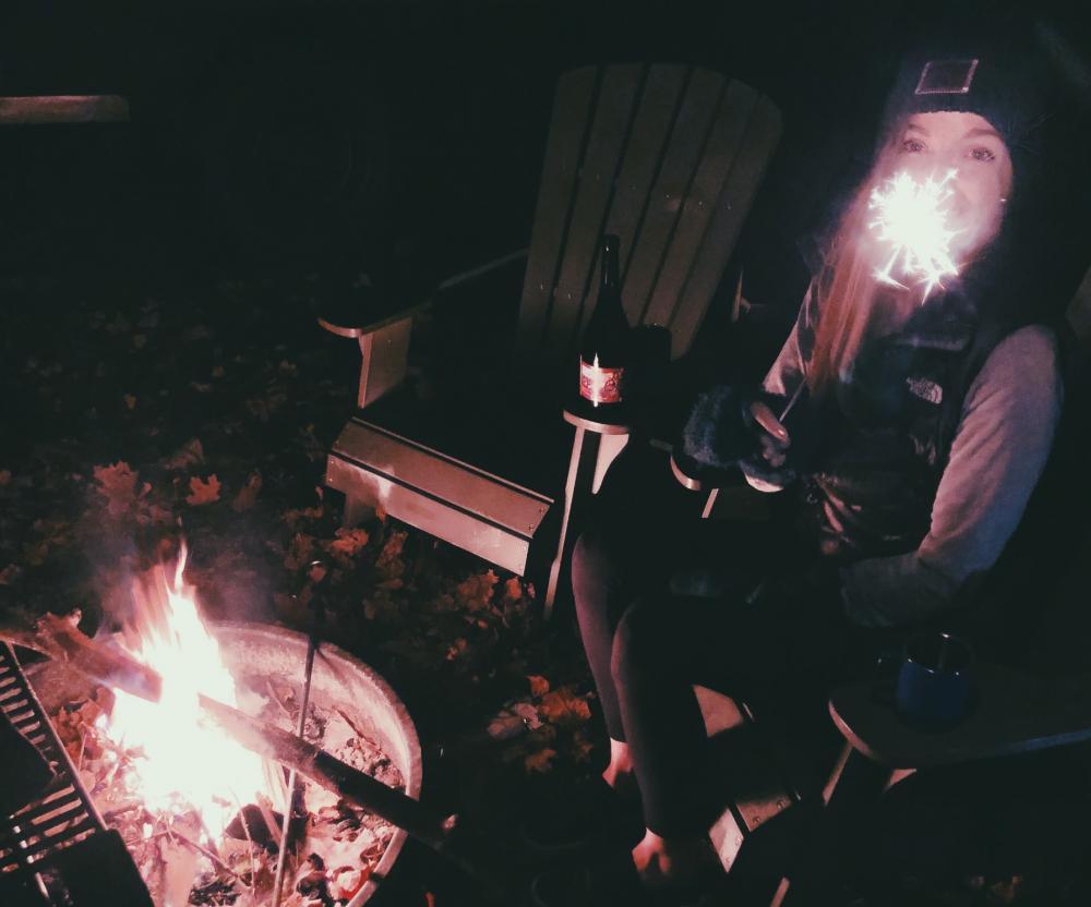 Nora with Sparklers