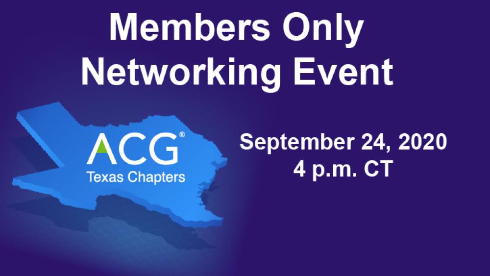 Texas Chapters Members Only Networking Event