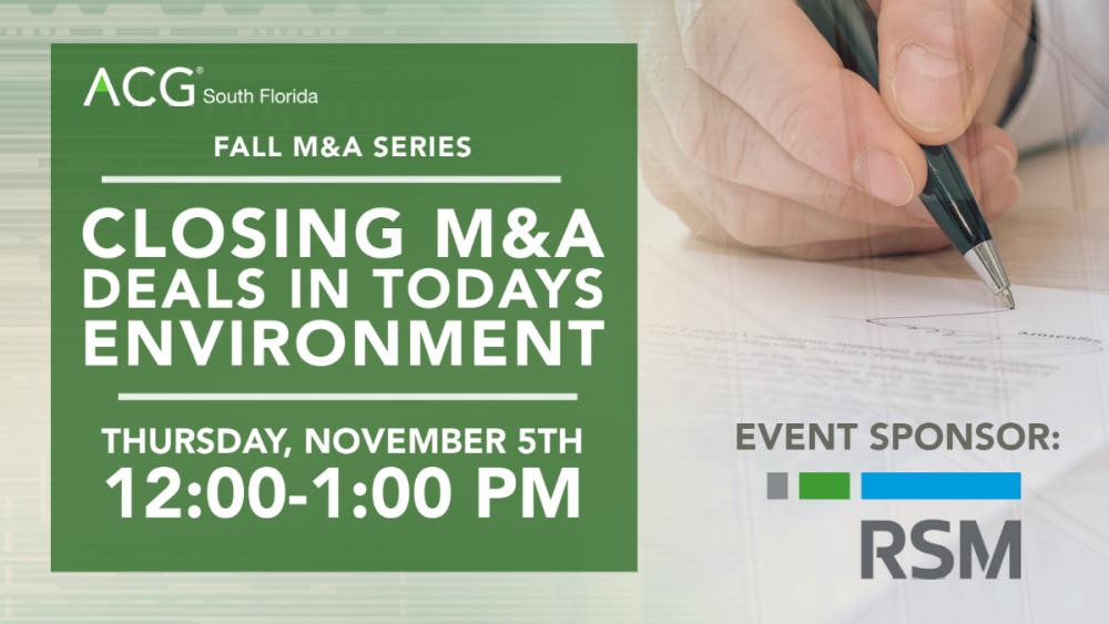 Fall M&A Series