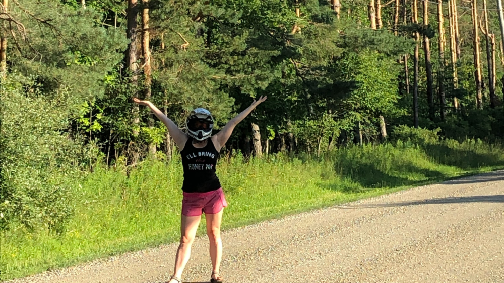 Mindy on an ATV trip in NY