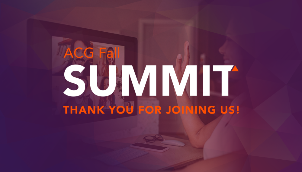 ACG Fall Summit | Thank You for Joining Us