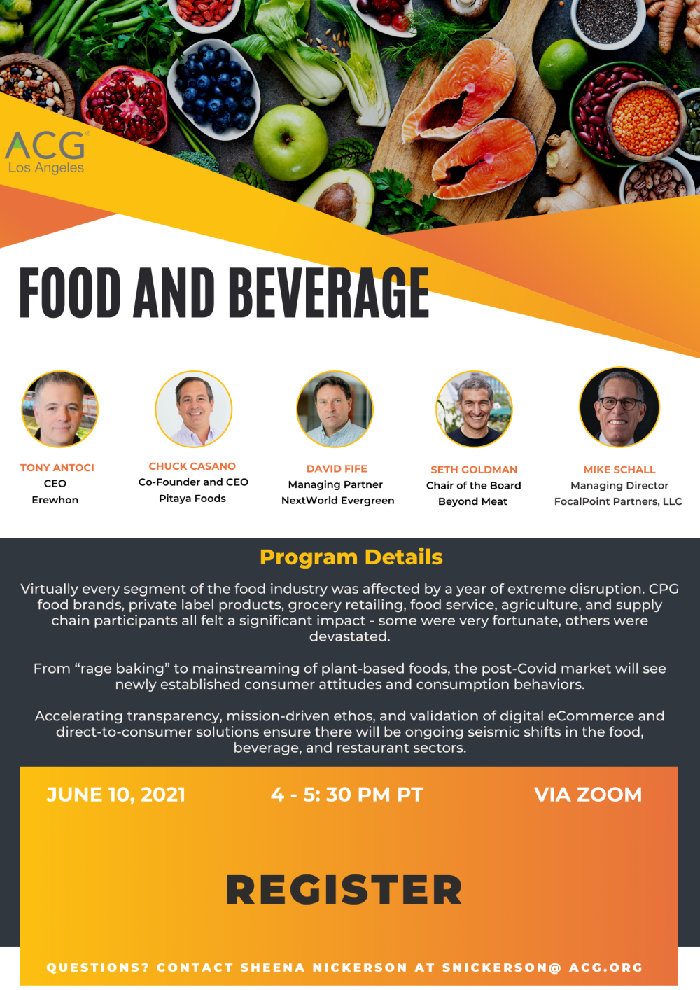 ACG LA Food and Beverage Webinar Flyer