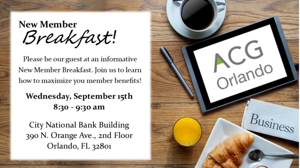 New Member Breakfast