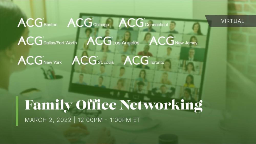 Multi-Chapter Family Office Virtual Networking