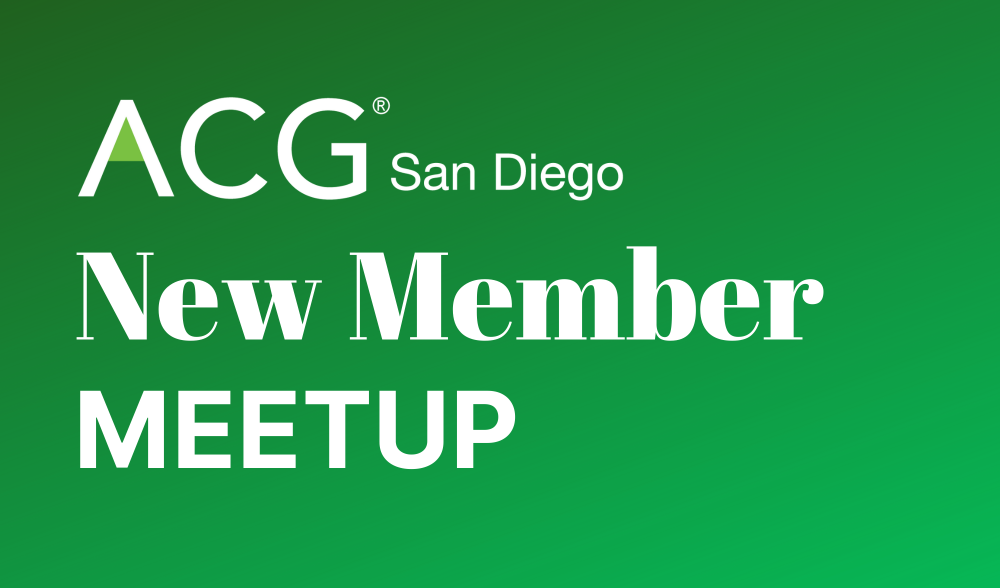 ACG San Diego New Member Meetup