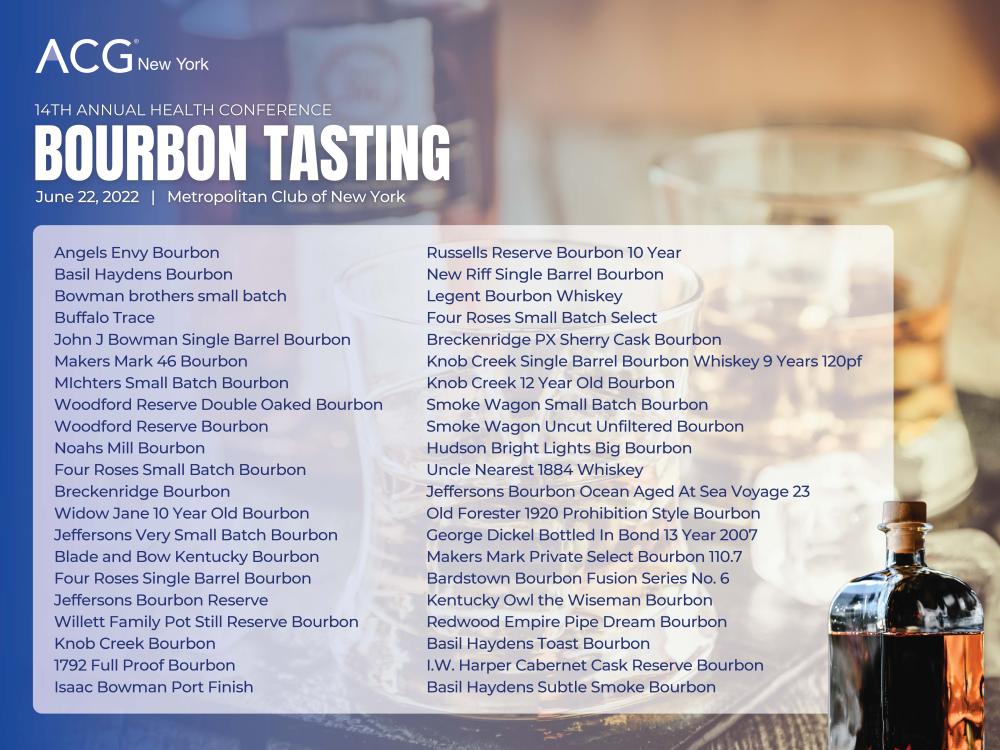 Bourbon Menu List