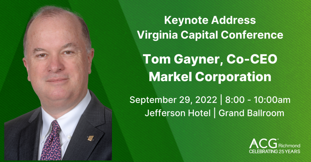 Keynote Speaker Tom Gayner Markel Corporation