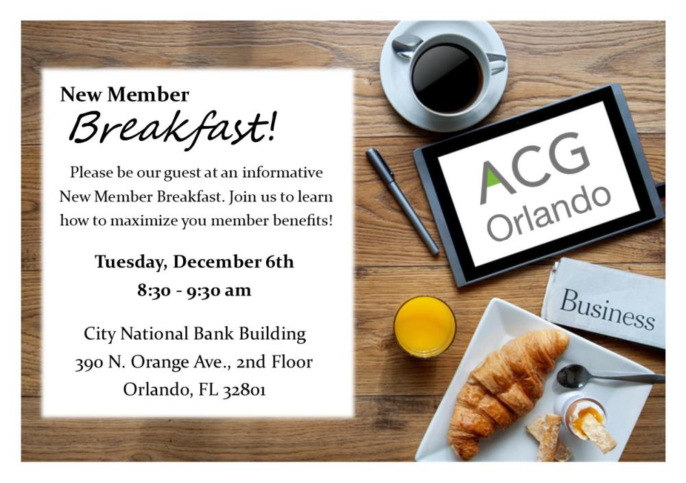 New Member Breakfast