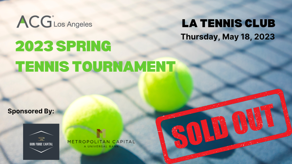 Sold out Tennis Tournament