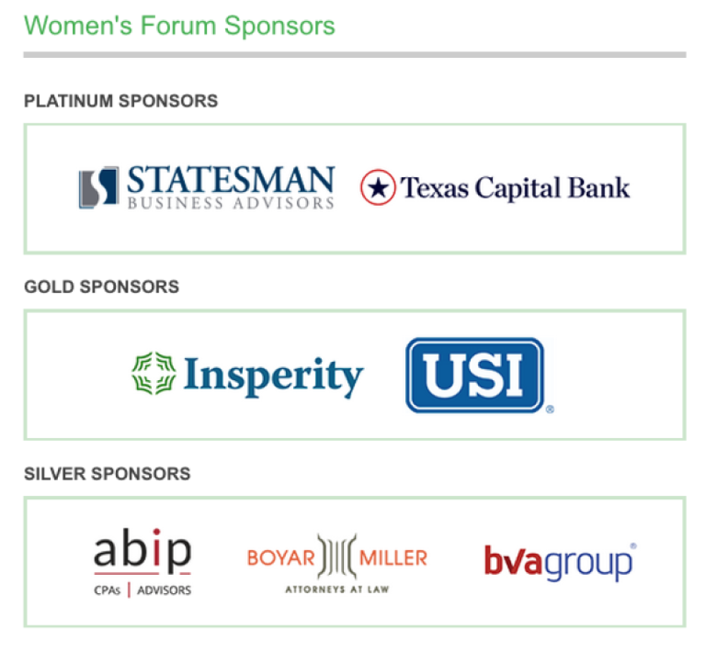 Womens Forum Sponsors