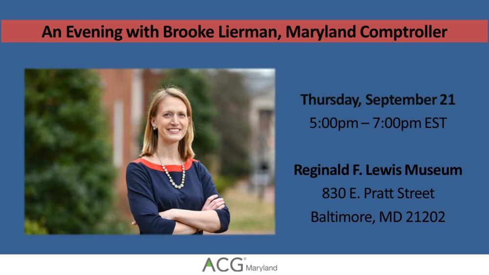 An Evening with Brooke Lierman, Maryland Comptroller