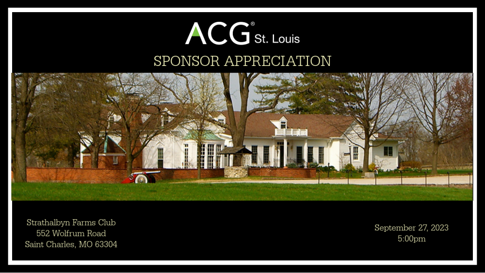 Sponsor Appreciation