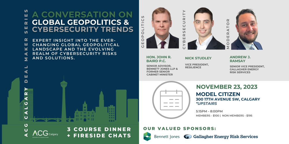 ACG Calgary Deal Maker Series: Evening with Hon. John Baird
