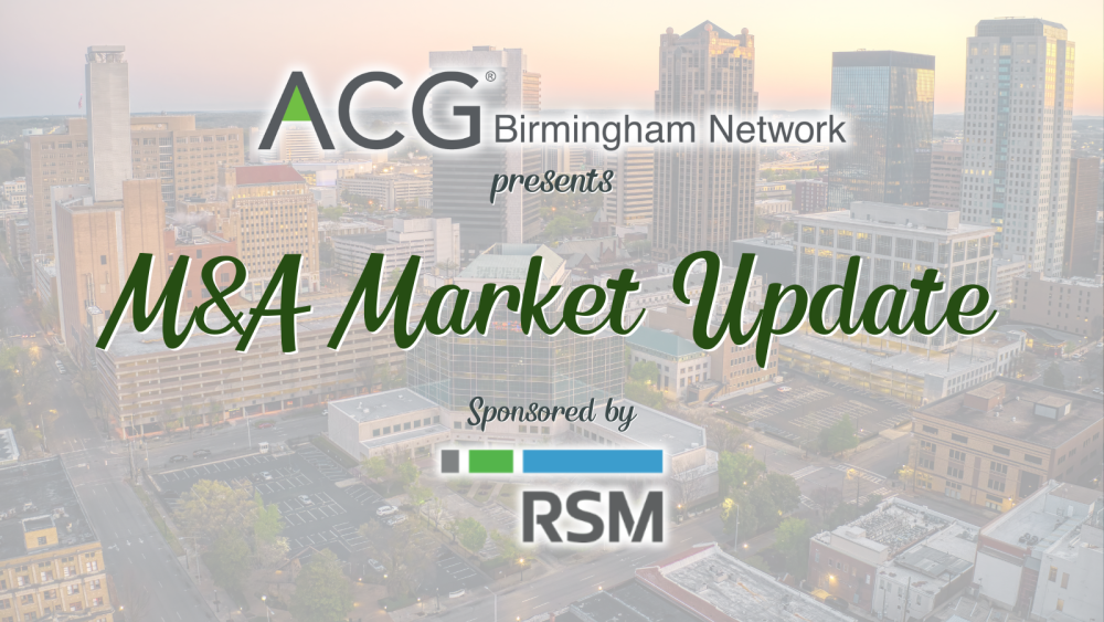 ACG Birmingham Network presents an M&A Market Update