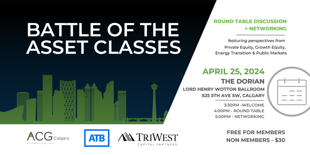 ACG Calgary Battle of the Asset Classes Round Table & Networking