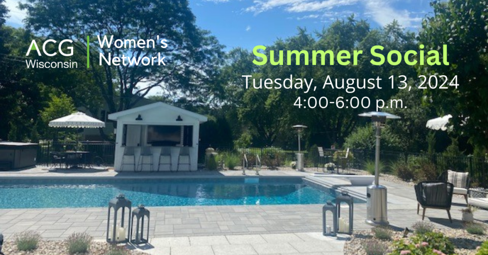 ACG WI Women's Network August 13, 2024 Summer Social