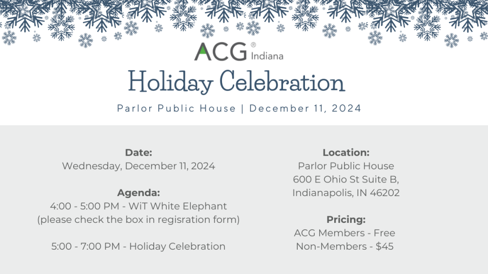 ACG Ind. Dec 11 Holiday Event