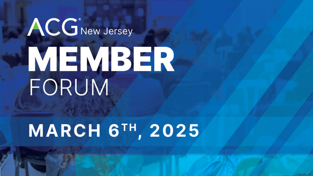 ACG NJ Member Forum March 6 2025