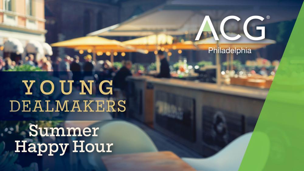 Young dealmakers summer happy hour banner