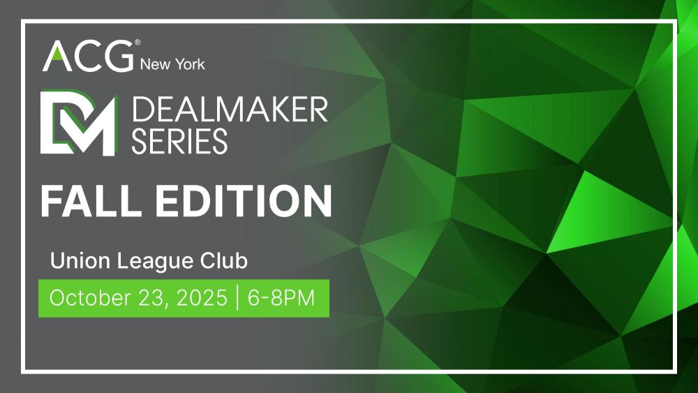 ACG NY DealMaker Series Fall 2025 Graphic