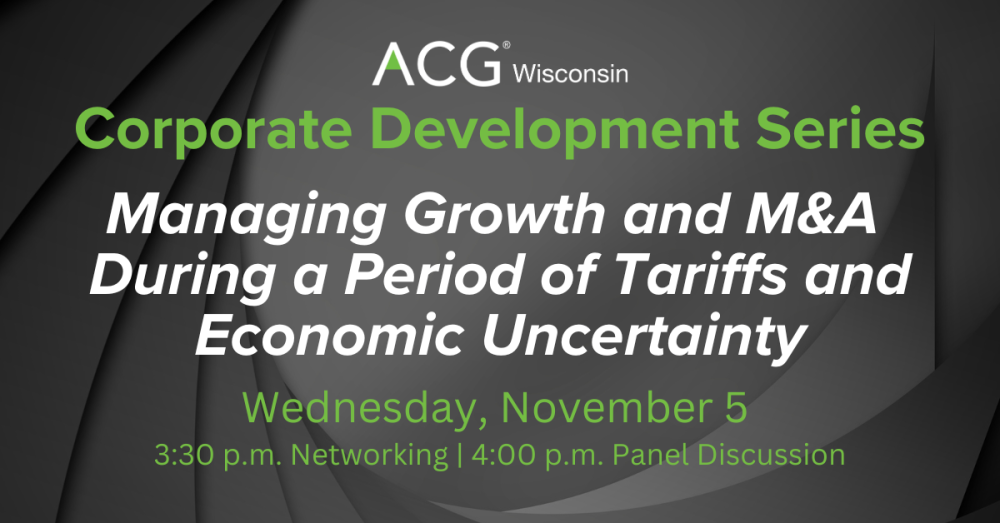 ACG WI Corporate Development Series - Nov. 5, 2025