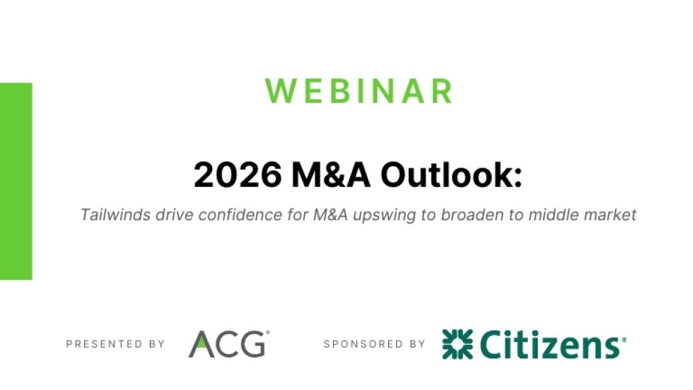 Webinar 2026 M&A Outlook